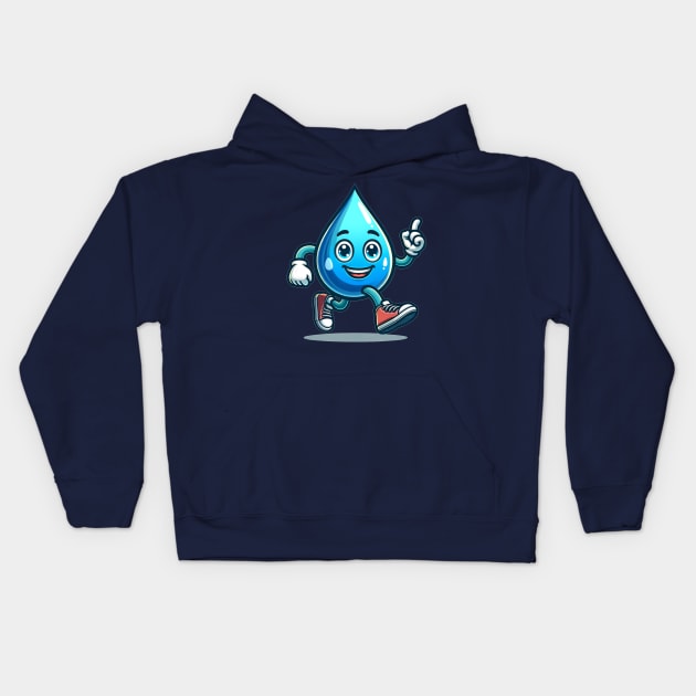 Running Water 2 Kids Hoodie by Maries Papier Bleu